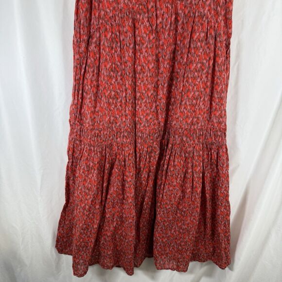 Joie Midi Dress Women's Small Red Floral Sleeveless Pullover Lightweight Vneck - Picture 11 of 11